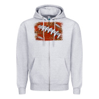Heather Grey American football background Zipper Hoodie - texasbilliewilder