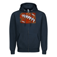 Navy American football background Zipper Hoodie - texasbilliewilder