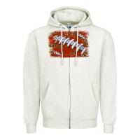 Oatmeal Heather American football background Zipper Hoodie - texasbilliewilder