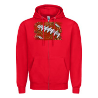Red American football background Zipper Hoodie - texasbilliewilder