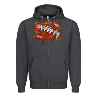 American Football Background Zipper Hoodie | Teevron