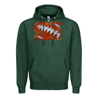 Sports Green American football background Zipper Hoodie - texasbilliewilder
