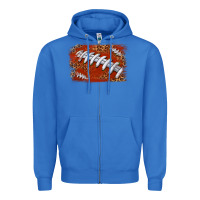 True Royal American football background Zipper Hoodie - texasbilliewilder