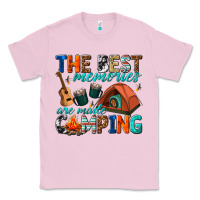 Bubblegum Pink the best memories are made camping Classic Tee - texasbilliewilder