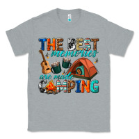 Heather Grey the best memories are made camping Classic Tee - texasbilliewilder