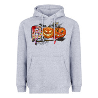 Heather Grey boo Heavyweight Hoodie - CowhideDigitalArt