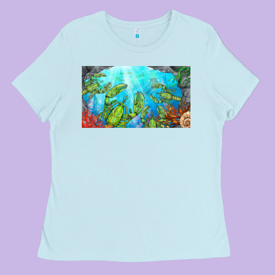 Lobster Sippy Cup Ladies Tee Designed By Barkaloodesign