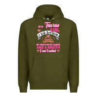 Army Green as a taurus girl zodiac girls Premium Hoodie - Jasminsmagicworld