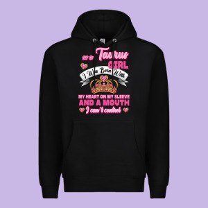 As A Taurus Girl Zodiac Girls Premium Hoodie Designed By Jasminsmagicworld