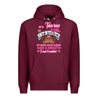 Burgundy as a taurus girl zodiac girls Premium Hoodie - Jasminsmagicworld