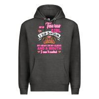 Charcoal Heather as a taurus girl zodiac girls Premium Hoodie - Jasminsmagicworld