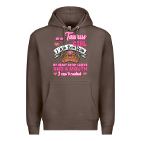 Coffee as a taurus girl zodiac girls Premium Hoodie - Jasminsmagicworld