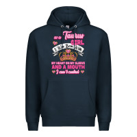 Navy as a taurus girl zodiac girls Premium Hoodie - Jasminsmagicworld