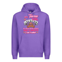 Purple as a taurus girl zodiac girls Premium Hoodie - Jasminsmagicworld