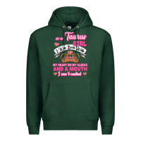 Sports Green as a taurus girl zodiac girls Premium Hoodie - Jasminsmagicworld