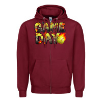 Burgundy game day softball leopard Zipper Hoodie - Zillion Design Studio