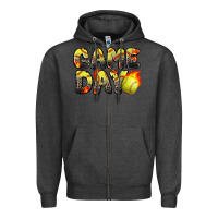 Charcoal Heather game day softball leopard Zipper Hoodie - Zillion Design Studio
