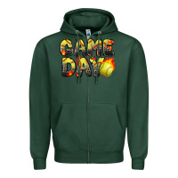 Sports Green game day softball leopard Zipper Hoodie - Zillion Design Studio