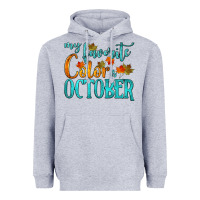 Heather Grey my favorite color is october Heavyweight Hoodie - HRA Design Shop