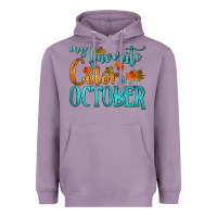 Lavender my favorite color is october Heavyweight Hoodie - HRA Design Shop