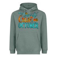 Sage my favorite color is october Heavyweight Hoodie - HRA Design Shop