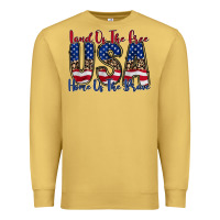 Antique Gold land of the free usa Premium Sweatshirt - RacoonDesign
