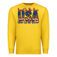 Land Of The Free Usa Premium Sweatshirt | Teevron