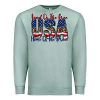 Seafoam land of the free usa Premium Sweatshirt - RacoonDesign