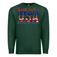 Sports Green land of the free usa Premium Sweatshirt - RacoonDesign