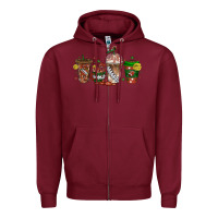 Burgundy american football coffee cups Zipper Hoodie - texasbilliewilder