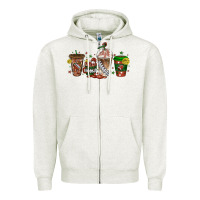 Oatmeal Heather american football coffee cups Zipper Hoodie - texasbilliewilder