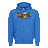 American Football Coffee Cups Zipper Hoodie | Teevron