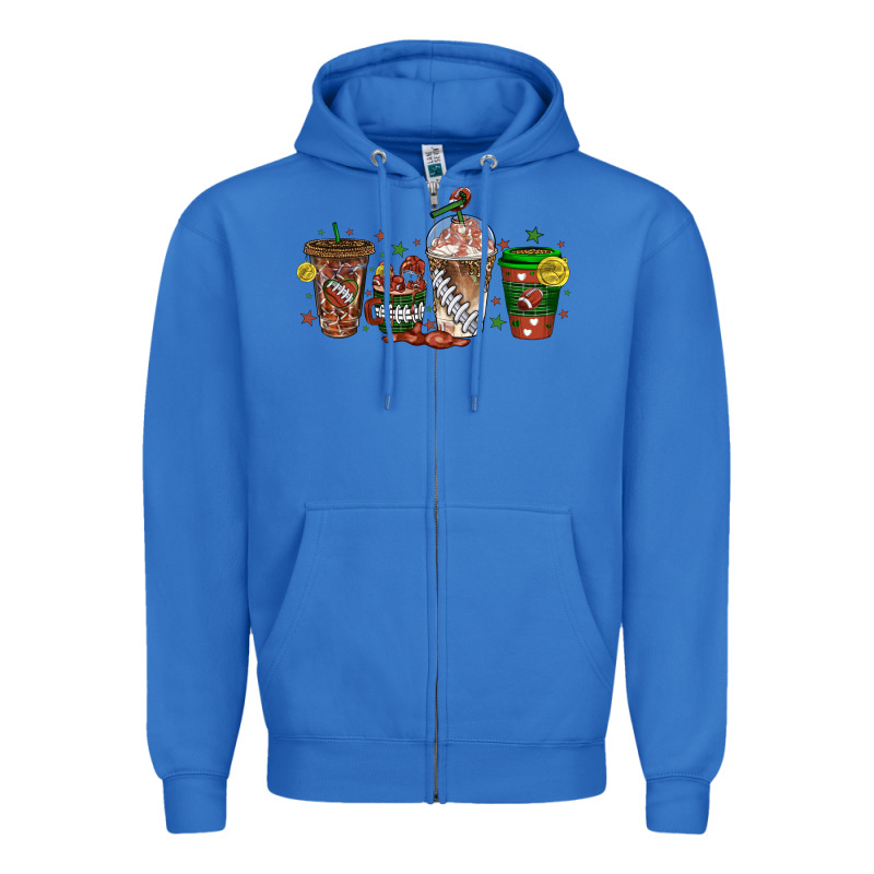 American Football Coffee Cups Zipper Hoodie by texasbilliewilder | Teevron