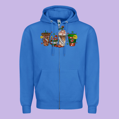 Zipper Hoodie american football coffee cups