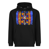 Black American police brushstrokes Heavyweight Hoodie - Neo Western