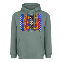 Sage American police brushstrokes Heavyweight Hoodie - Neo Western