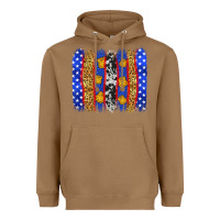 Toasted Coconut American police brushstrokes Heavyweight Hoodie - Neo Western