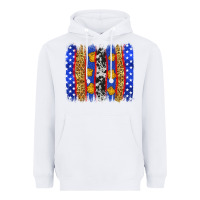 White American police brushstrokes Heavyweight Hoodie - Neo Western