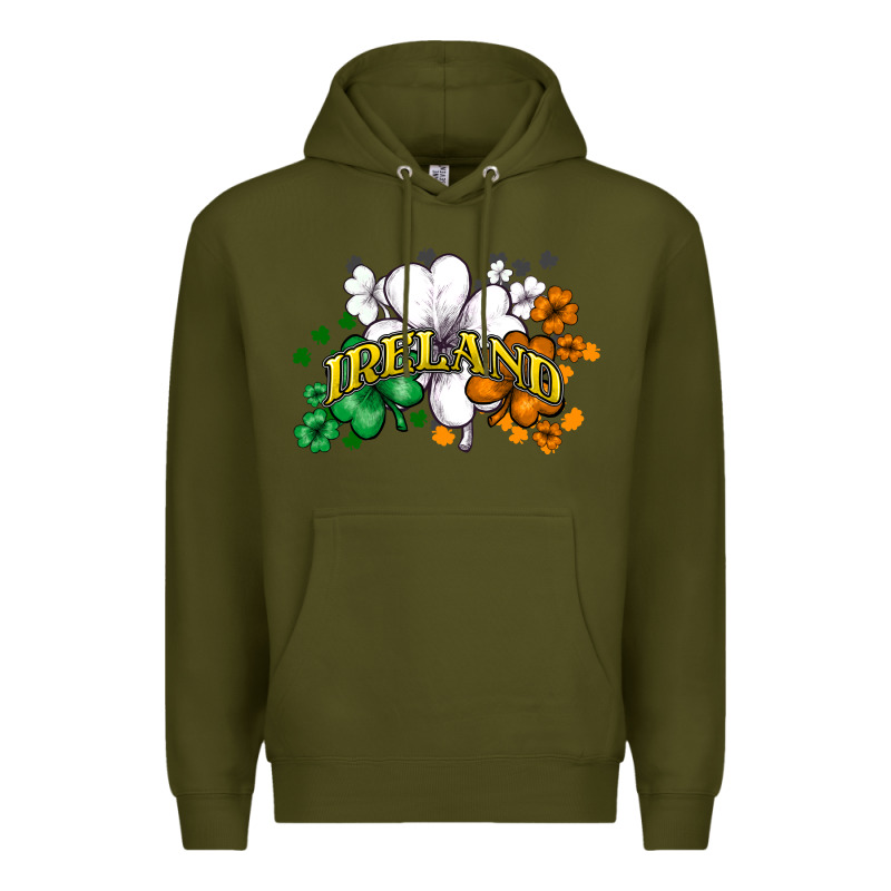 Ireland Flag Premium Hoodie by NancyCooperArtShop | Teevron