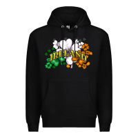 Black ireland flag Premium Hoodie - NancyCooperArtShop