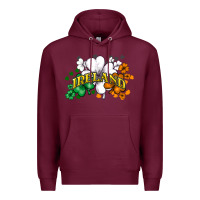 Burgundy ireland flag Premium Hoodie - NancyCooperArtShop