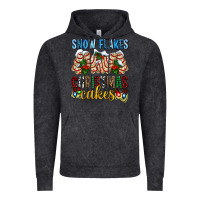 Vintage Black snow flakes christmas cakes ado Vintage Hoodie - AdoDesignShop