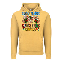 Vintage Mustard snow flakes christmas cakes ado Vintage Hoodie - AdoDesignShop