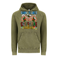 Vintage Olive snow flakes christmas cakes ado Vintage Hoodie - AdoDesignShop