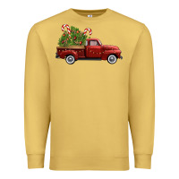 Antique Gold christmas trees truck Premium Sweatshirt - FaDigitalArtStudio