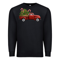 Black christmas trees truck Premium Sweatshirt - FaDigitalArtStudio