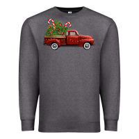 Charcoal Heather christmas trees truck Premium Sweatshirt - FaDigitalArtStudio