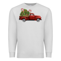 Dove Grey christmas trees truck Premium Sweatshirt - FaDigitalArtStudio