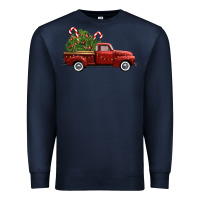 Navy christmas trees truck Premium Sweatshirt - FaDigitalArtStudio