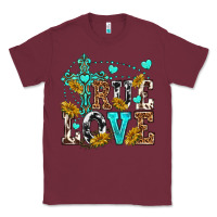 Burgundy true love Classic Tee - texasbilliewilder